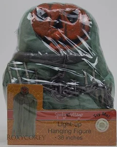 Figura colgante de decoración de calabaza iluminada de 36 pulgadas de Halloween Spooky Village nueva en paquete - Imagen 1 de 1