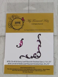 My Treasured Kutz, troquel de metal, floreciente de hojas elegantes y pequeñas, MTK-CK-4018/4019 - Imagen 1 de 2