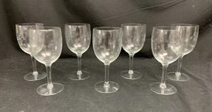 Vintage Weingläser mit geätzten Blumen (7er Set) - Bild 1 von 5