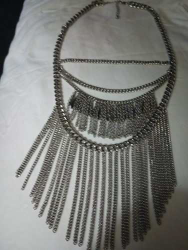 VETEMENTS Collana Choker SilverTone stratificata