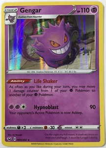 POKEMON GENGAR 085/202 SCHWERT & SCHILD SELTENES HOLO IN DER NÄHE NEUWERTIG - Bild 1 von 2