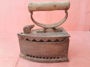 DE COLECCIÓN HIERRO FUNDIDO CARBÓN ANTIGUO CARBÓN ANTIGUO RÚSTICO DECORACIÓN DEL HOGAR HERRAMIENTA COLECCIONABLE - Imagen 1 de 20