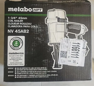 Metabo HPT 1-3/4-in 15 gradi bobina pneumatica chiodatrice per tetti NV45AB2M NV45AB2 - Foto 1 di 2