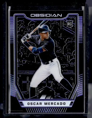 2019 Panini Chronicles #13 Oscar Mercado Obsidian Purple #/99 - Image 1 of 2