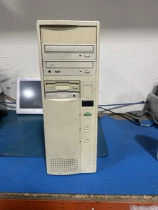 Vintage Mid AT Computer Tower Case with PSU/CD/Floppy/Zip - Rough - Picture 1 of 7