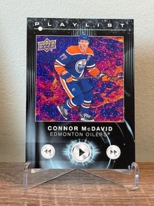 2024-25 Upper Deck Series 2 Playlist Connor McDavid Speckled Parallel #PL-5 EDM - Picture 1 of 2