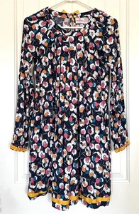 Hanna Andersson Floral Dress Long Sleeve Girls Size 160 14-16 Blue Rayon READ - Picture 1 of 10