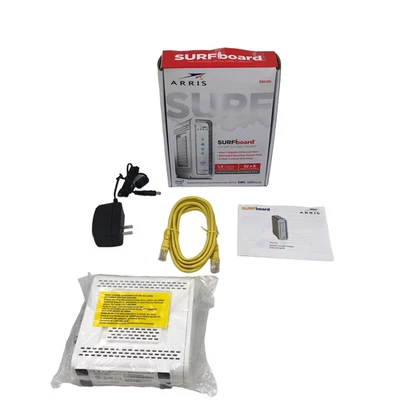 ARRIS Surfboard SB6190 1.4 gBPS 32X8 Docsis 3.0 Cable Modem - White #OB0727 - Image 1 of 4