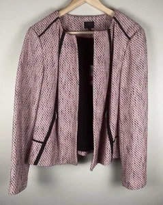 Marks and Spencer Tweed Blazer Rosa Schwarz Größe 18UK/46EU/14US Neu mit Etikett - Bild 1 von 7