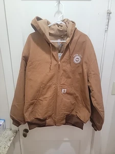 Carhartt Jacket Adult XL Union Labor Canvas J131 BRN USA Made UAW Local 1024 - Picture 1 of 12