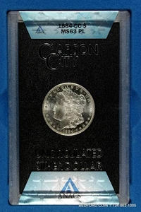 ANACS MS63 PL 1884-CC GSA MORGAN SILVER DOLLAR PROOF LIKE $1 W/ BOX & COA (B912) - Picture 1 of 3