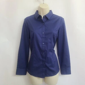 Button Down Blouse Long Sleeves Blue Womens Working Dress Shirt- S TacVasen - Picture 1 of 10