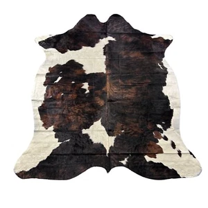 Tricolor Cowhide Rug Size: 7x6 feet Colombia # 73 - Picture 1 of 4