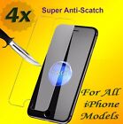 4x Premium Tempered Glass Screen Protector For Apple Iphone X 6 S 7 8 Plus Se 5