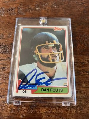 Dan Fouts Signed Topps Football Card Psa Dna Coa Autographed Chargers - Image 1 of 3
