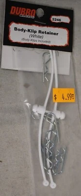 DUBRO Racing Body-Klip ?Retainer # 2246 White RC Car Parts - Image 1 of 4