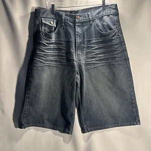 Men's Y2K 2000's Brooklyn Express King Denim Shorts Size 38 - Picture 1 of 6