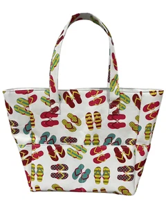 Large Size Women Waterproof Beach Tote Bags with Top Zipper - Picture 1 of 8