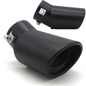 Matte Black Bend Car Exhaust Pipe Tube Tips Muffler Stainless Steel Tail Throat