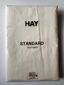 Sábana plana estándar de heno nueva con etiquetas US King 100 % algodón hecha en Turquía marfil - Imagen 1 de 8
