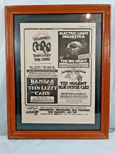 Pubblicità promozionale concerto rock vintage Journey, ELO, Kansas, Nugent, Thin Lizzy 1978 - Foto 1 di 7