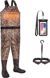 DRYCODE Vadeadores de Pecho para Hombre con Botas 1600g, Taco de Pecho Impermeable Forrado de Vellón - Imagen 1 de 6