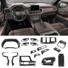 16pc For Chevy Suburban 20+/Tahoe 21+ Interior Full Set Steering Dash Trim Cover