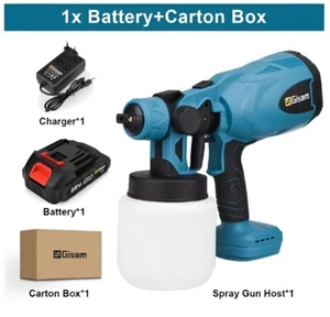 800ML Cordless Electric Air Paint Gun Sprayer with 1 battery - Picture 1 of 2