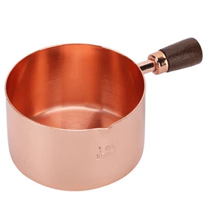 Sauce Pan Wooden Handle Rose Gold Stainless Steel Sauce Pot For Cooking Kitch US - Picture 1 of 22