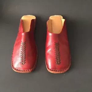 Scarpe da donna in pelle fatte a mano mulo uso quotidiano Jutti Flat fatte a mano taglia 10 - Foto 1 di 17