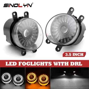LED Fog Light DRL For Toyota Corolla/Yaris/Hilux/Land Cruiser/Camry Turn Signal - Picture 1 of 15