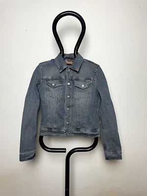 JAQUETA JEANS VINTAGE Y2K FEMININA VERSACE ANOS 90 FEITA NA ITÁLIA TAMANHO PEQUENO DESIGNER - Imagem 1 de 4