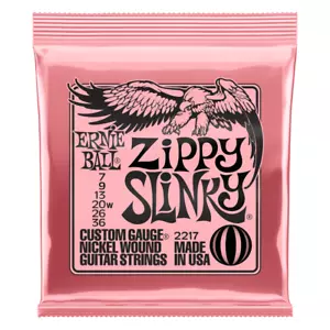 Cuerdas para guitarra eléctrica Ernie Ball 2217 Zippy Slinky Nickel Wound; medidores 7-36 - Imagen 1 de 1