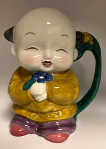 Vintage Takahashi San Fransisco Japan Figural Asian Child Hand Painted Pitcher - Picture 1 of 7