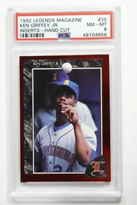 Inserti rivista Legends 1992 Ken Griffey Jr #35 PSA 8 NM-MT taglio a mano - Foto 1 di 2