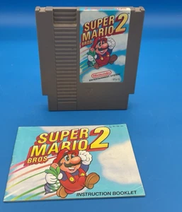 Nintendo Entertainment System NES Super Mario Bros. 2 1985 With Manual AUTHENTIC - Picture 1 of 4