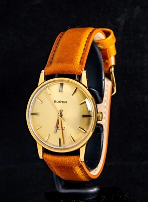 Buren Gold-Plated Men's Manual-Wind Watch (Vintage) -- Working,  Ø35mm Case - Image 1 of 4