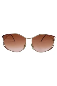 VINTAGE DIOR 1970'S RED AND GOLD OVERSIZED SUNGLASSES - Picture 1 of 3