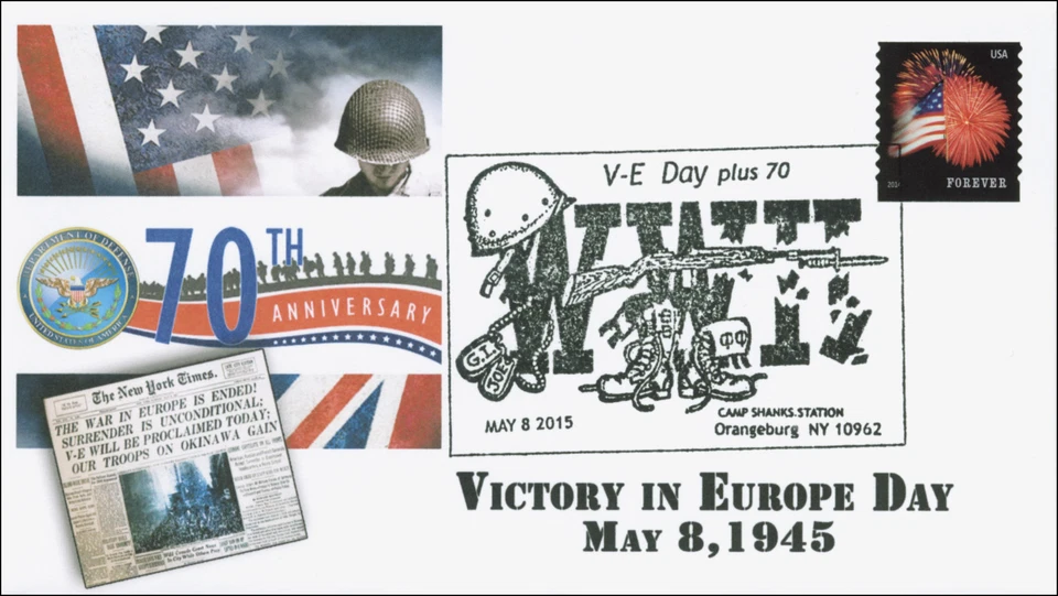 2015, V-E Day, WW II, Camp Shanks, 70th Anniv, Orangeburg NY, 15-325 - Image 1 of 1