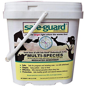 Safe-Guard Cattle Multi Species Wormer .5% 5 Pounds Alfalfa Based Pellets