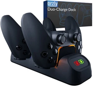 PS5 Dual Sense Controller Charging Dock for Playstation 5 - Duo Station by Orzly - Picture 1 of 14