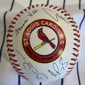 St. Louis Cardinals 2002 Team Facsimile Signatures Souvenir Baseball Ball - Picture 1 of 6