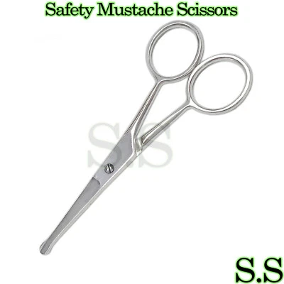 S.S Dog Grooming Scissors 3.5" Straight W/Safety Tips for Eye Ear Nose German Grade