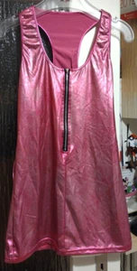 Lack Minikleid, Gogo, Clubwear in Rosa - Größe L - Länge 74 cm - Bild 1 von 2