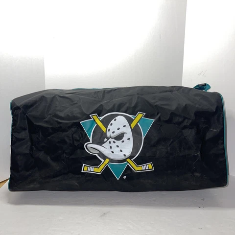 Vtg 90s Anaheim Mighty Ducks Gear Bag Duffle Hockey NHL Gym Nylon Cover