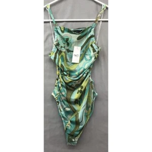 Neu Rue21 hellgrüner Netz Einteiler Body Junge Erwachsene Gr. XS Damen Freizeit - Bild 1 von 12