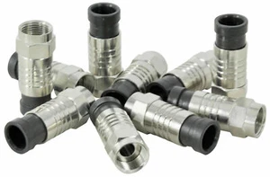 10 X Professionnel Type F Snap Phoque Sertir Extrémité Nickel - Photo 1/12