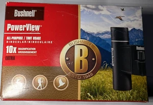 Bushnell Powerview 10x25 Compact Binoculars, High-Power Folding Roof Prism N097 - Picture 1 of 7