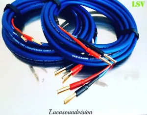 Van Damme Speaker Cable Blue Series 2x 4mm 2x 2m Terminated - Picture 1 of 5
