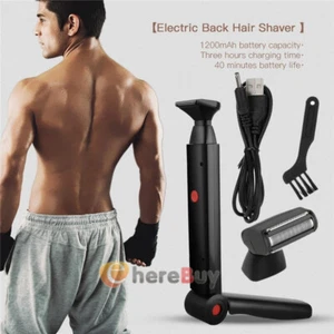 Man Back Razor Shaver Groomer Full Body Hair Removal Trimmer Wet&Dry Long Handle - Picture 1 of 15